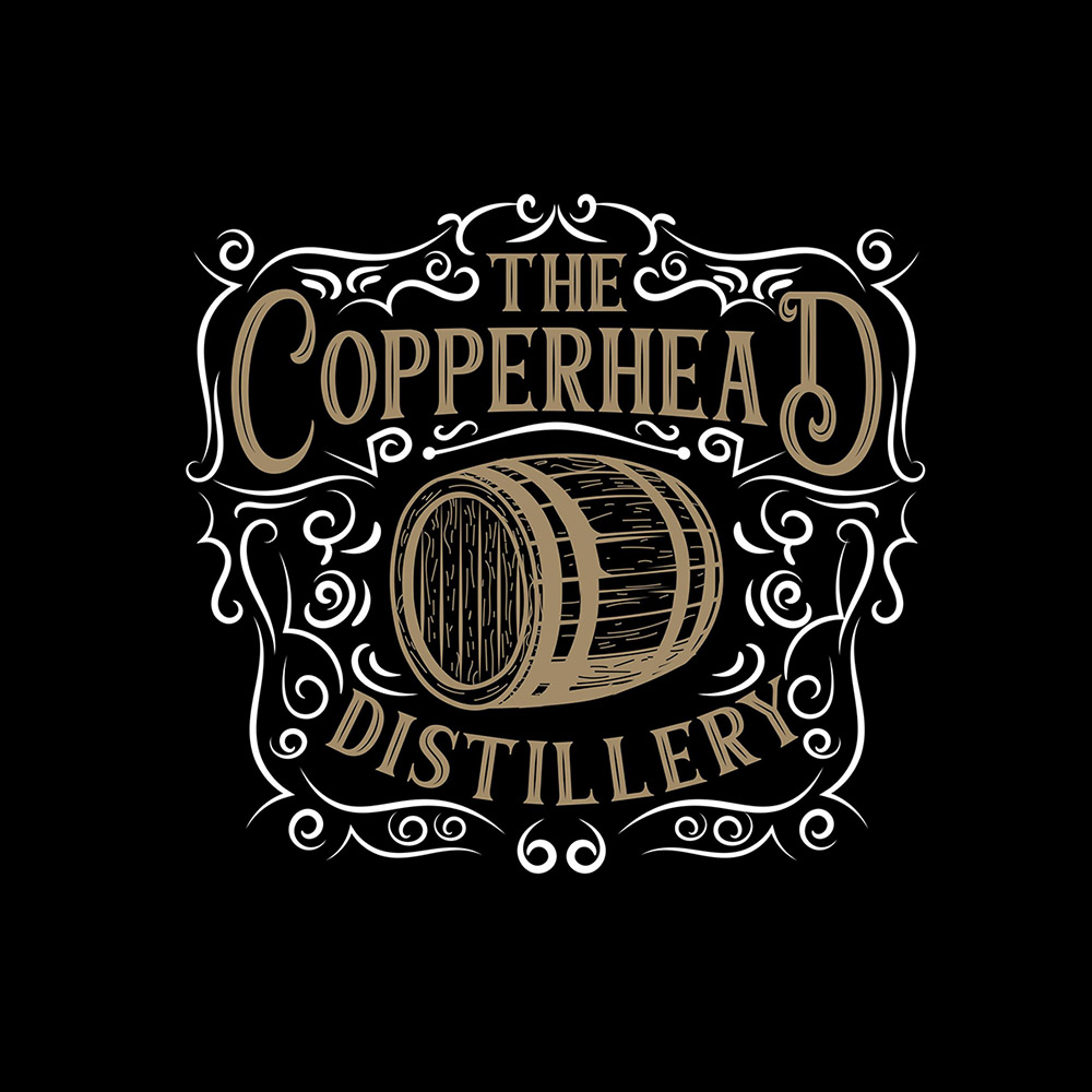 Copperhead Distillery original brand identity artwork